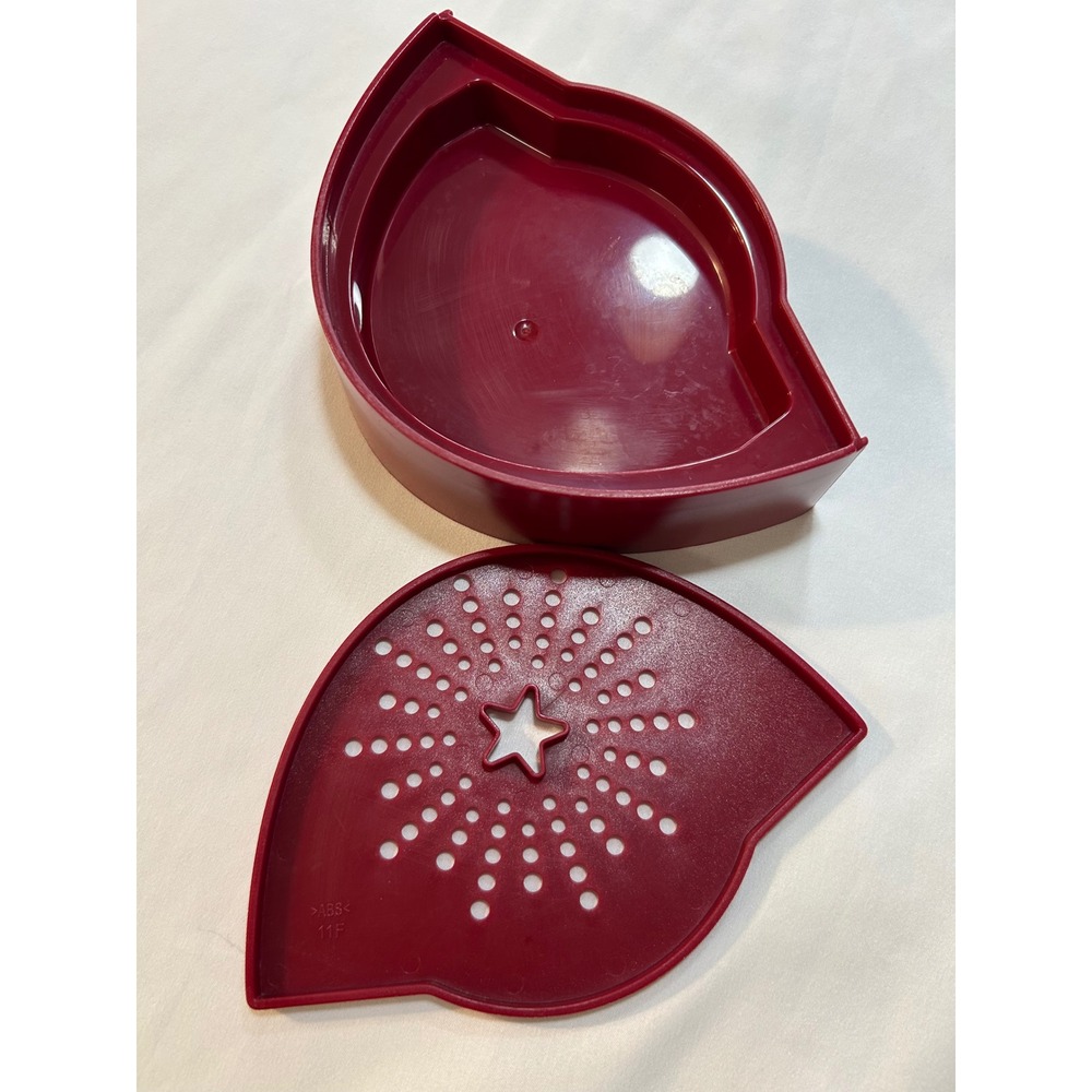 Keurig K-Supreme Plus Drip Tray Replacement Burgundy Red Star Cutout 2 Piece